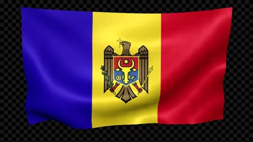Moldova Flag Waving