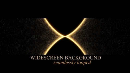 Digital Gold Grid Particles Background Loop