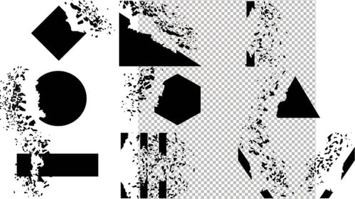 Geometric Shape Disintegration Transitions Pack