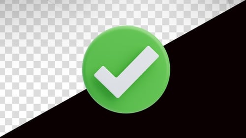 Animación 3D del icono Right Mark