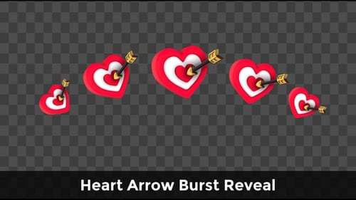 Valentine Day | Heart Arrow Burst Reveal