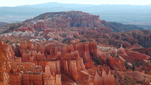 Beauty of Bryce Canyon National Park as the sunlight highlights unique rock structures.