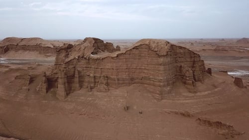 Beautiful nature. Aerial view. Beautiful desert landscape. Ecological environment. Global warming.