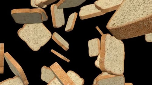 Realistic Slices of Bread Falling Transition