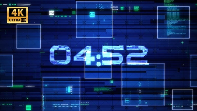 Anonymous Hacker Countdown with Glitch Effect and Digital UI ...