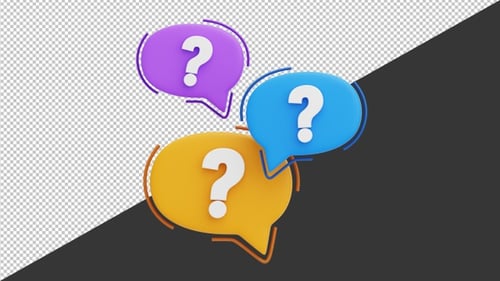 Signo de interrogación 3D | Alpha Channel