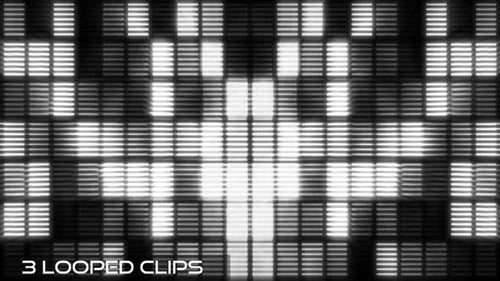 Pulsing Geometric Light Grid Loop