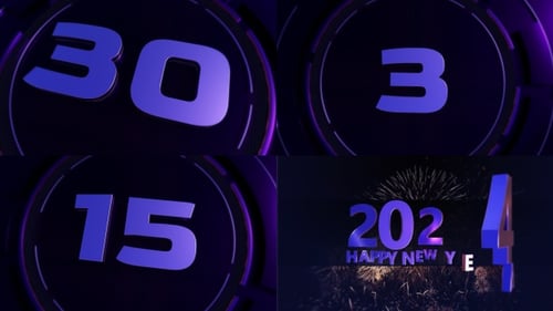 Compte à rebours de 30 secondes pour le Nouvel An 2024