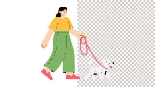 Walking Dog Animation Alpha Channel