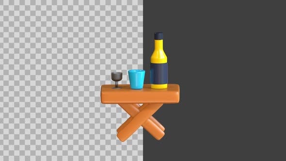 3D Animated Casual Table Icon, Elements Motion Graphics ft. 3d ...