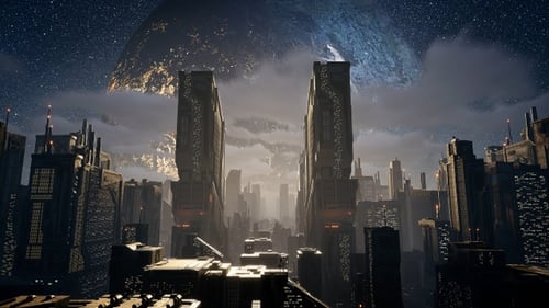 Futuristischer Zeitraffer der Stadt