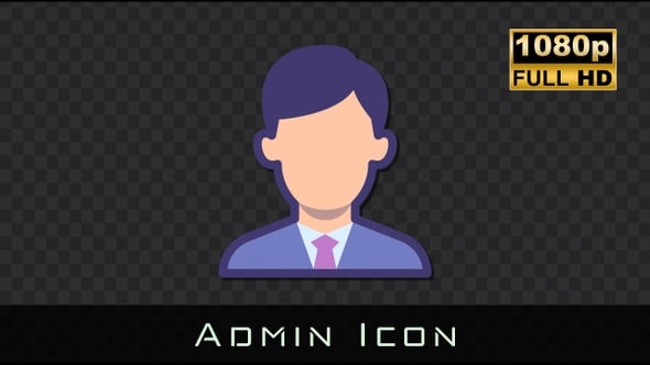 Bouncing Flat Design User Avatar Icon Animation, Elements Motion ...