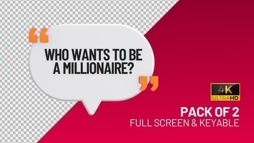 3D Speech Bubble Quote Reveal Animation