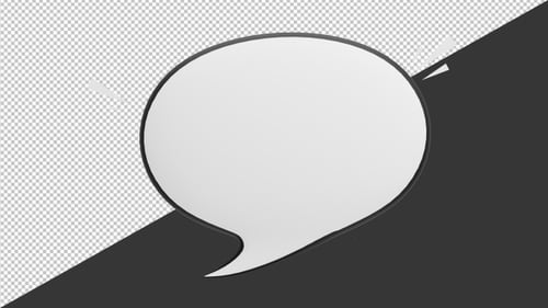 3D Comic bubble | Alpha Channel