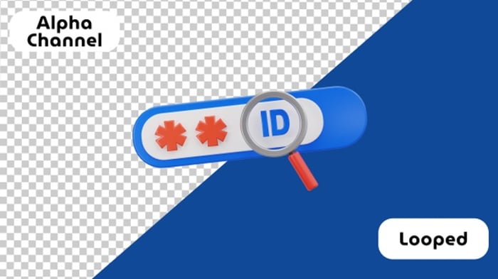 3D Animated Corporate ID Badge Reveal with Alpha Channel, Elements ...