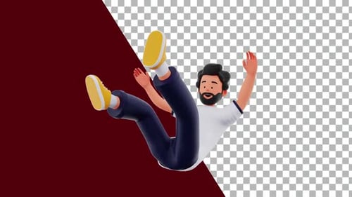 A man falling down