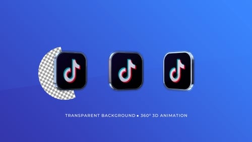 3D TikTok Logo Reveal Animation