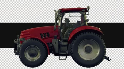 Moving Tractor Animation With Alpha Channel