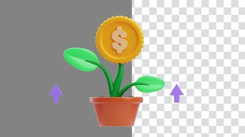 3D Animation of Passive Income Visualizing Streams of Revenue Generated with Minimal Effort | Alpha