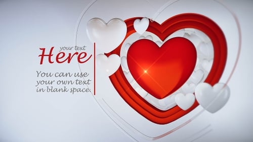 Elegant 3D Hearts Animation for Romantic Celebrations