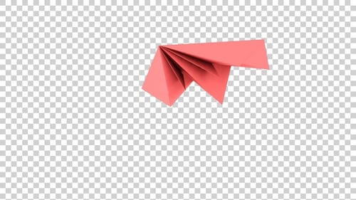 Animated Paper Airplane Folding into Origami Bird