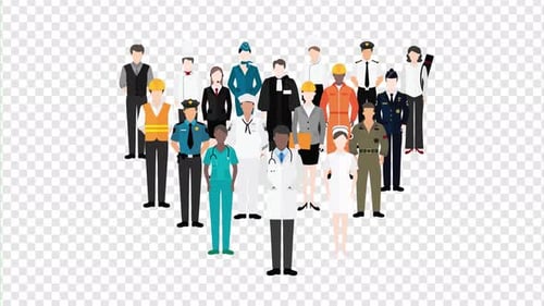 Personas, trabajo, carreras, profesiones, Alpha