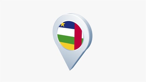 Modern Animated 3D Map Pin Flag Icon