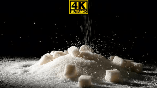 Sugar Cubes on Granulated Pile