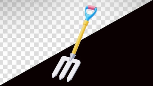 3D Animation of Garden Fork