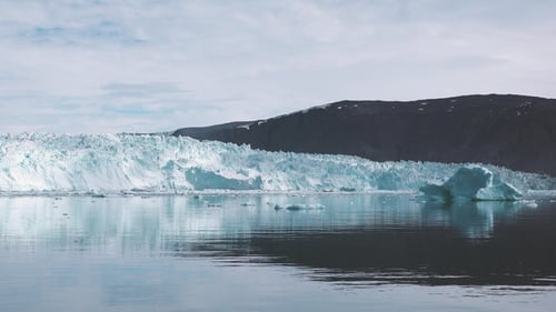 Glacier. Svalbard. Sailing between icebergs Svalbard Spitsbergen Norway. Arctic Sea Glacier.