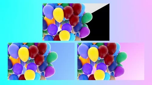 Colorful Celebration Balloons Floating Seamlessly Upwards