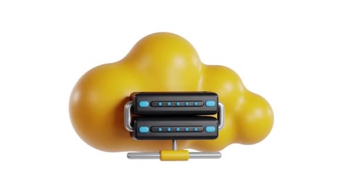 3D-Animations-Cloud-Server-Netzwerk- und Cloud-Technologie