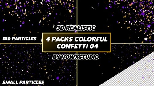 Realistisches Regenkonfetti Herbst Colorful 04 | 4 Packungen
