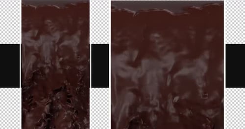 Viscous Fluid Chocolate Liquid Fill Animation