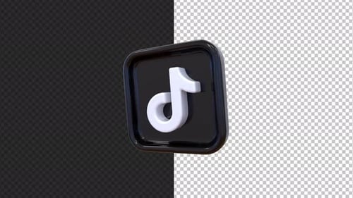 Tik Tok logo bouncing - 4K