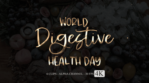 Fluid Gold and Color Text Reveal for World Digestive Health Day