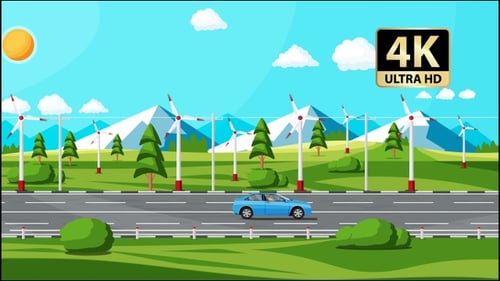 Eco City Wind Turbines 4K