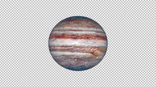 Rotierender Jupiter — Nahtlose 3D-Schleife