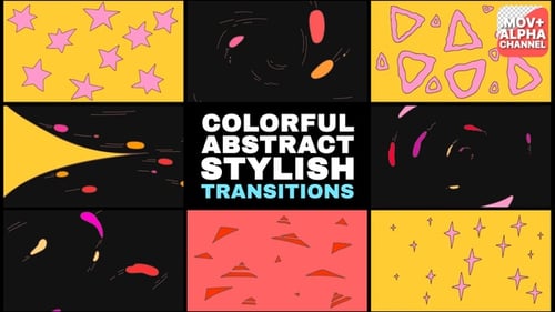 Dynamic Colorful Abstract Shape Transitions