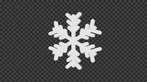 3D Snowflake Seamless Rotated V7