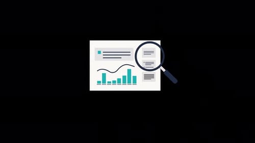 Animated Data Analytics Information and Monitoring Concept Video - Transparent