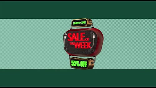 3D Animated Sale of the Week Limited Time Offer Tag