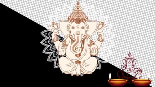 Indian Festival Ganesh Chaturthi Holiday Alpha Channel