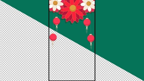 Chinese New Year Festive Lanterns and Flowers Decorative Opener