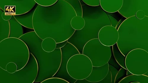 Golden Green Circles 4K