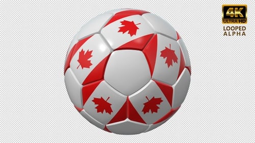 Rotating Canada Flag Soccer Ball