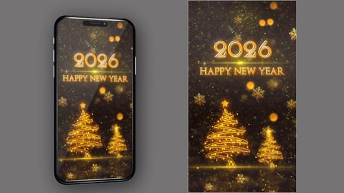 Frohes neues Jahr 2026 Countdown V56