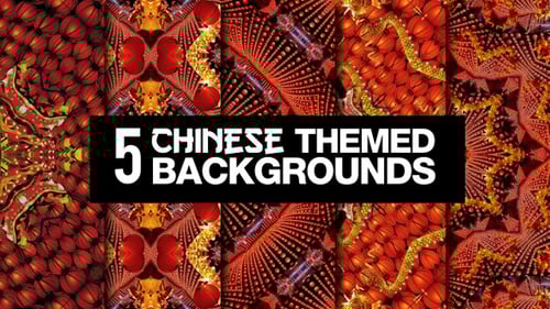 Dynamic Red and Gold Decorative Kaleidoscope Background