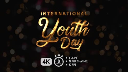 Metallic International Youth Day Title Animation