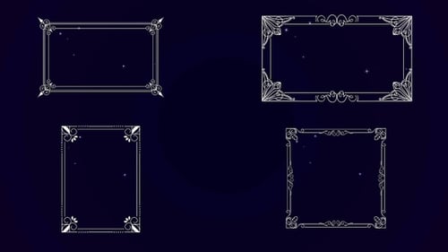 Elegant Decorative Frames for Titles and Announcements